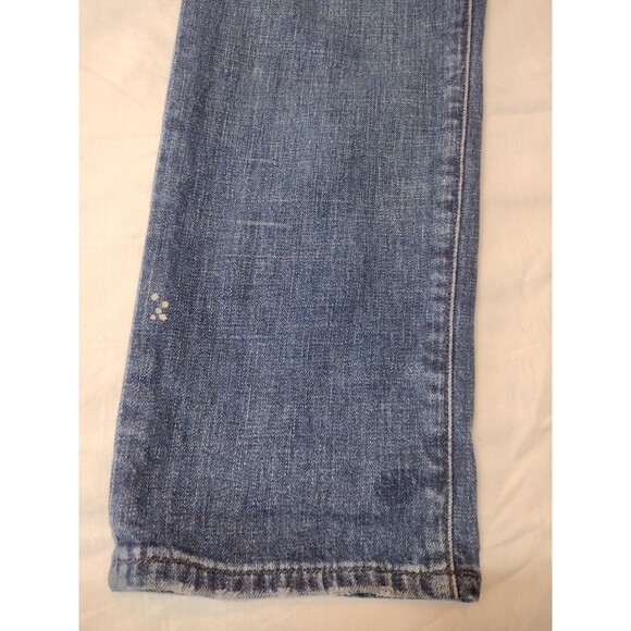 Vintage Gap 1969 Real Straight Distressed Ripped Blue Jeans 100% Cotton 32T - Picture 5 of 16